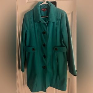Teal pea coat